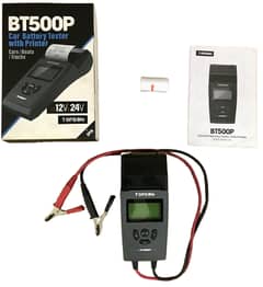 TOPDON BT500P Car Battery Tester with Printer 12V 24V Load Tester