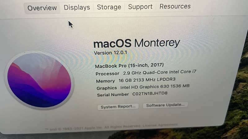 MacBook Pro late 2017 2