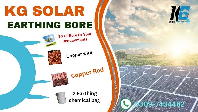 Solar Panel Earthing, Earthing Bore 1