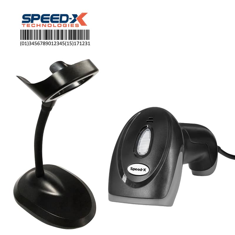 Speed-x 8400 1d Laser Handheld Barcode Scanner plug And Play Usb Cable 0