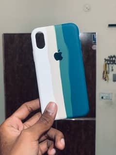 iPhone x/xs sillicon green rainbow case / contact on whatsapp only