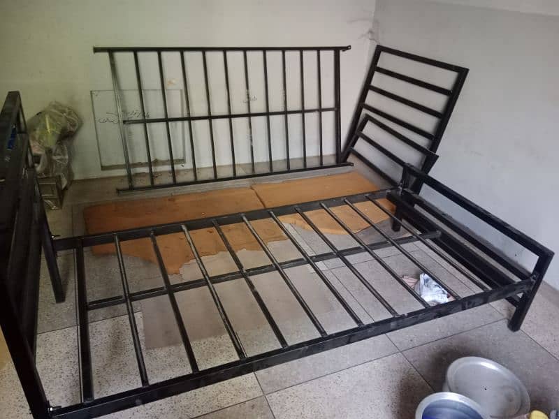 Iron bed set/bed set/single bed (two single bed) with metres 3