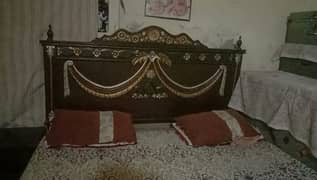 Bed, Sofa, cigar maze , almari, 3 side tabkes