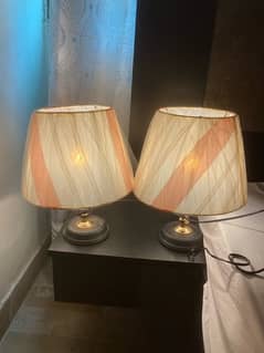 Side table lamps pair for sale.