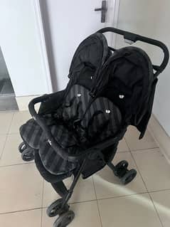 Kids Pram for Sale – Twin Stroller with Dual Seats