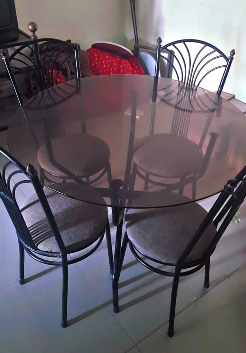 4 chair Dining table & iron rod rectangle table 3