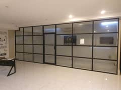 Glass Partition (potable) with aluminium frame