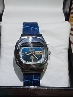 RICOH AUTOMATIC WATCH 21 JEWELS BLUE AND WHITE DILE