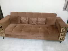 sofa cum bed luxury GOLD velvet colour