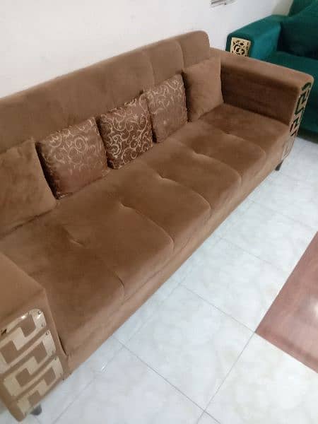 sofa cum bed luxury GOLD velvet colour 1