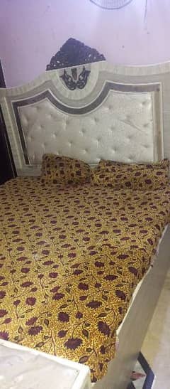 King Size Bed without metress, dressing, side table and deviter.