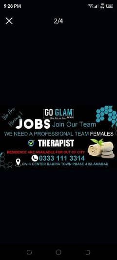 Spa Therapist Required