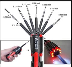 8 in 1 LED screw Driver delivery in all our Pakistan