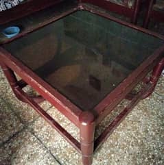 Two Small Glass Top Table