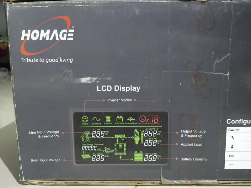 Homage Solar Inverter 5KVA  4200 Watt without warranty 3