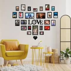 Beautiful Love Frame Laminated Sheet Clock