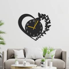 Beautiful Heart Design Laminated Wall Clock