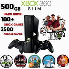 gaming Xbox 360 Slim hard. 500GB fresh pice