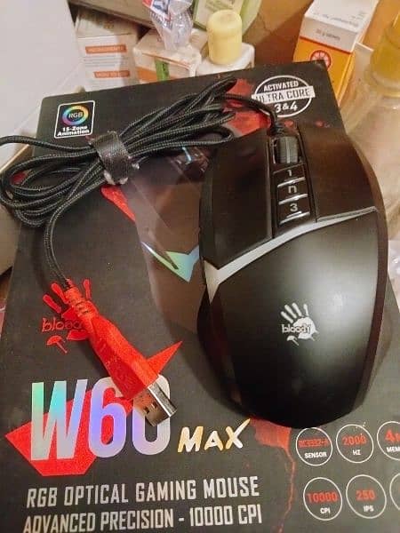 A4TECH Bloody w60 Max Full Gaming Mouse , RGB, 10/10 Condition. 2