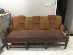 wooden 5 seater Sofas with Table