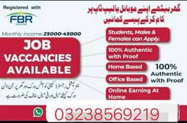 Full time job part time job office base work or home base work