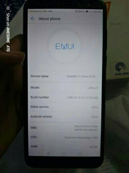 huawei y7 prime 2018 in good condition 2