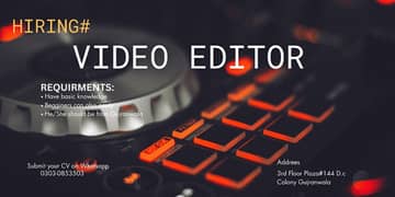 Looking for VIDEO EDITIOR