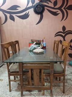 6 CHAIRS DINING TABLE