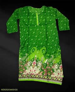 1 Pcs Woman's Stitched Lawn Printed Shirt
