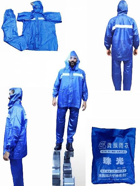 2 psc Rain suits|Rain coat+Trousers|PVC rabber staff barsattti (Free D 5