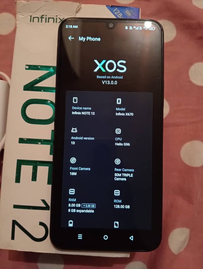 Infinix note 12 g96 full box 5