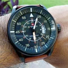 Navi Force Aviation Pilot Style Watch