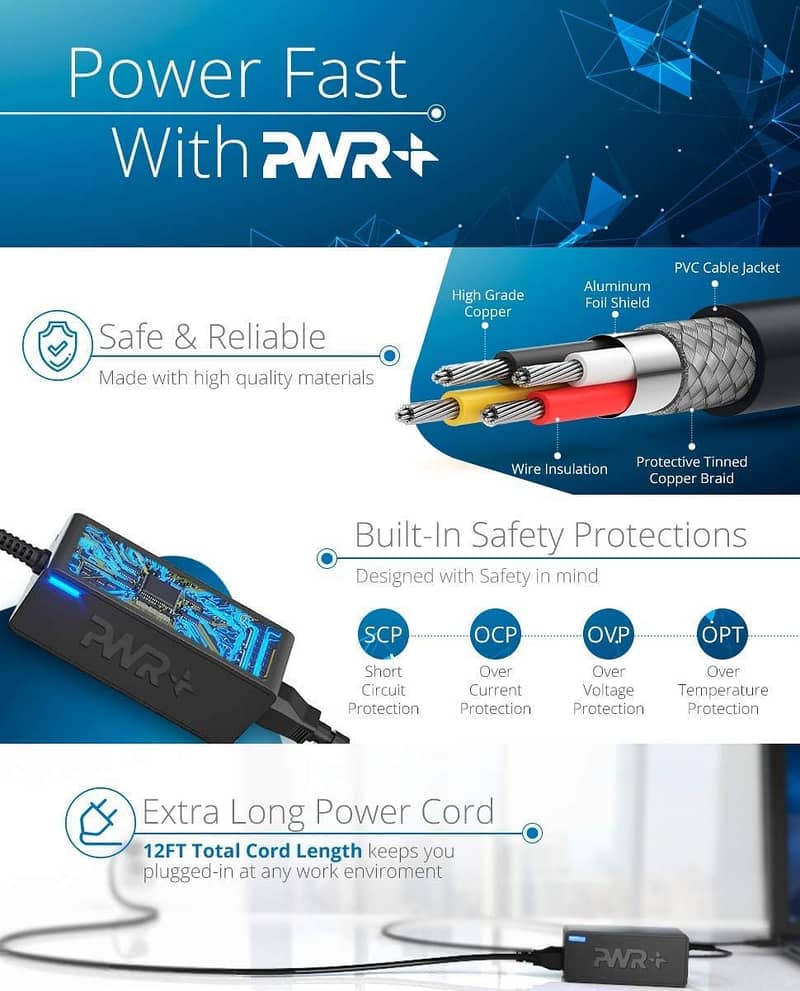 65 W / 61 W USB C power supply charger compatible with A1706 / A1707 18