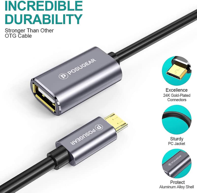 Coiled OTG Cable, 480Mbps  USB C TypeC to Micro USB (1.5m 5ft) 9