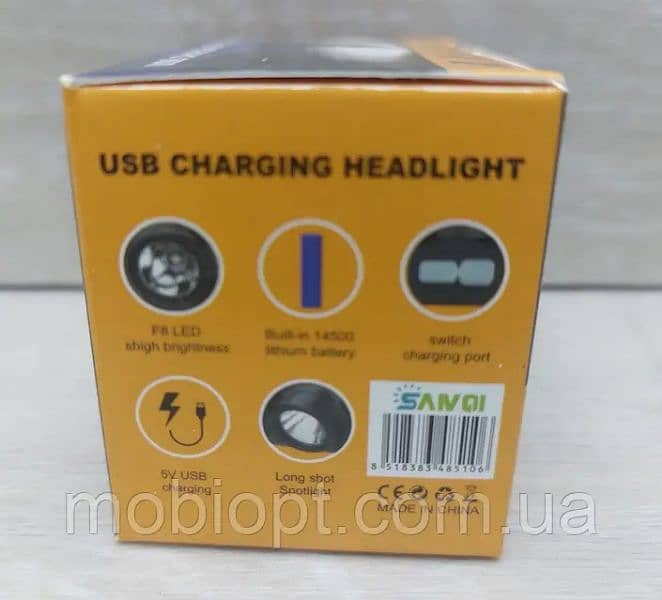 USB charging light LED headlamp 5