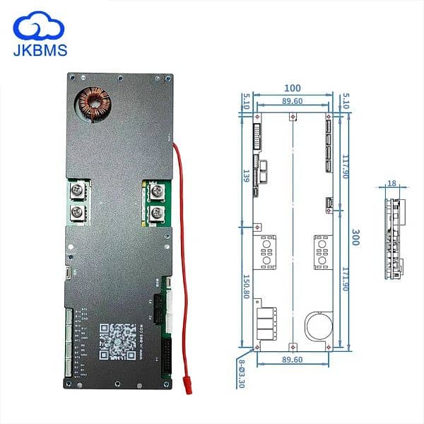 JK Smart inverter BMS 24v 48v 100A 1A balance charge peak 200A Current 1