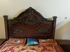 King size Bed with side table and dressing