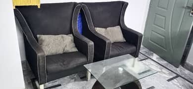 Sofa With Glass Table in Resonable Price