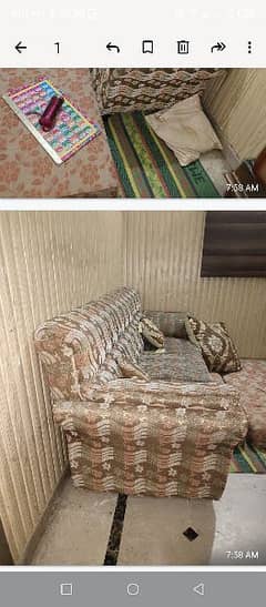 wooden based poshish sofa