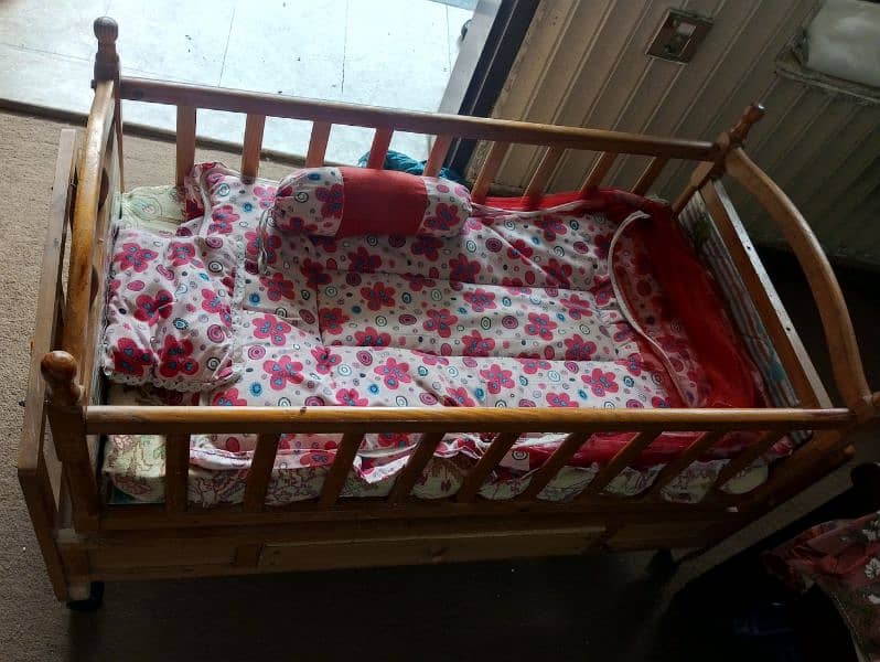 baby bed+mattress with coat jhola 2in 1 1