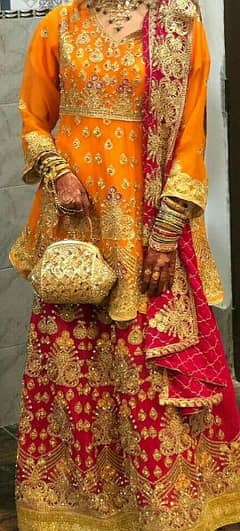 Mehndi lehnga frock