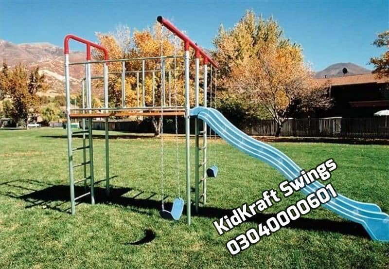 Slide, Gazeebo, Jungle gym, Rope Ladder, Basketball hoop, Football net 5