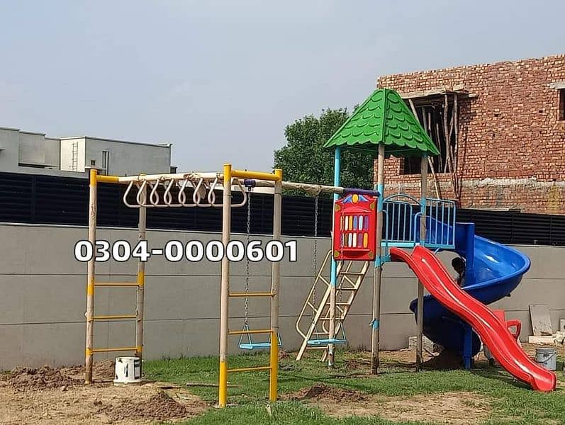 Slide, Gazeebo, Jungle gym, Rope Ladder, Basketball hoop, Football net 19