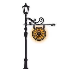 Street lamp design laminted wall clock best quality new