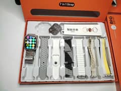 7in1 ultra 2 smart watch with 7 strap and matel strap