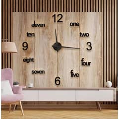 3D DIY Wooden Big Wall Clock