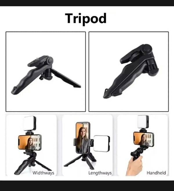 Ay-49 Video Making Kit Vlogging Tripod Triple Band Light, box pack. 6