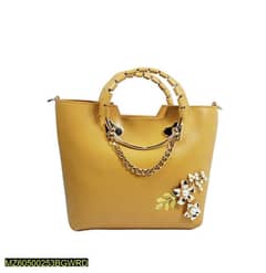 women pu leather plain handbags