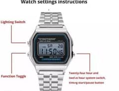 Digital Vintage Wrist Watch For Men and Boy