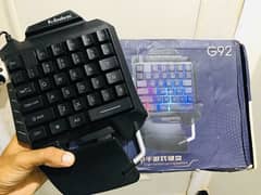 One-Hand Mechanical Gaming Keyboard 35 Keys Colorful Backlit